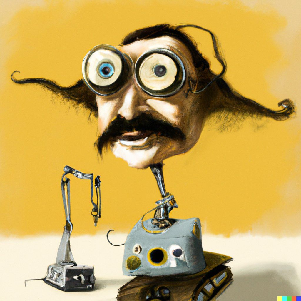 Wall-e and Dalí on DALL-E.