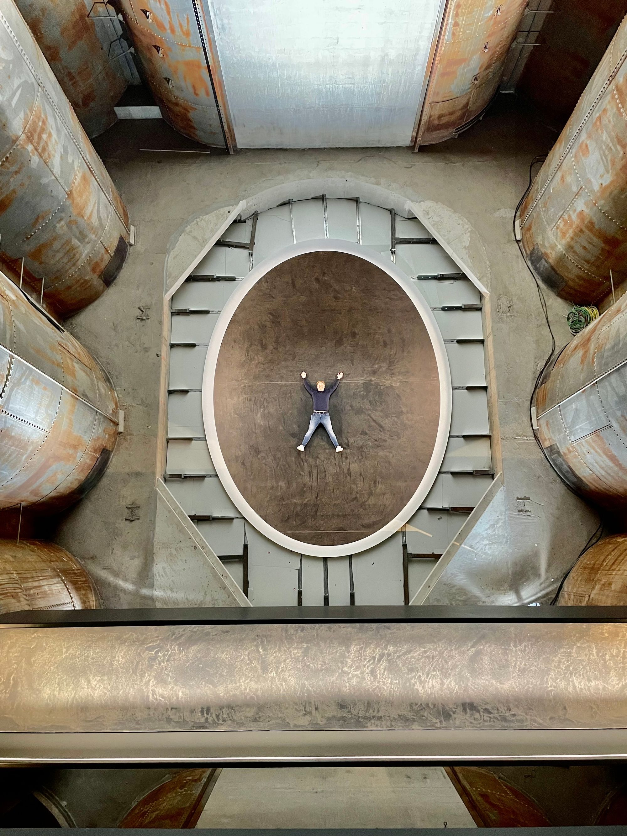 Real silo and human for scale.