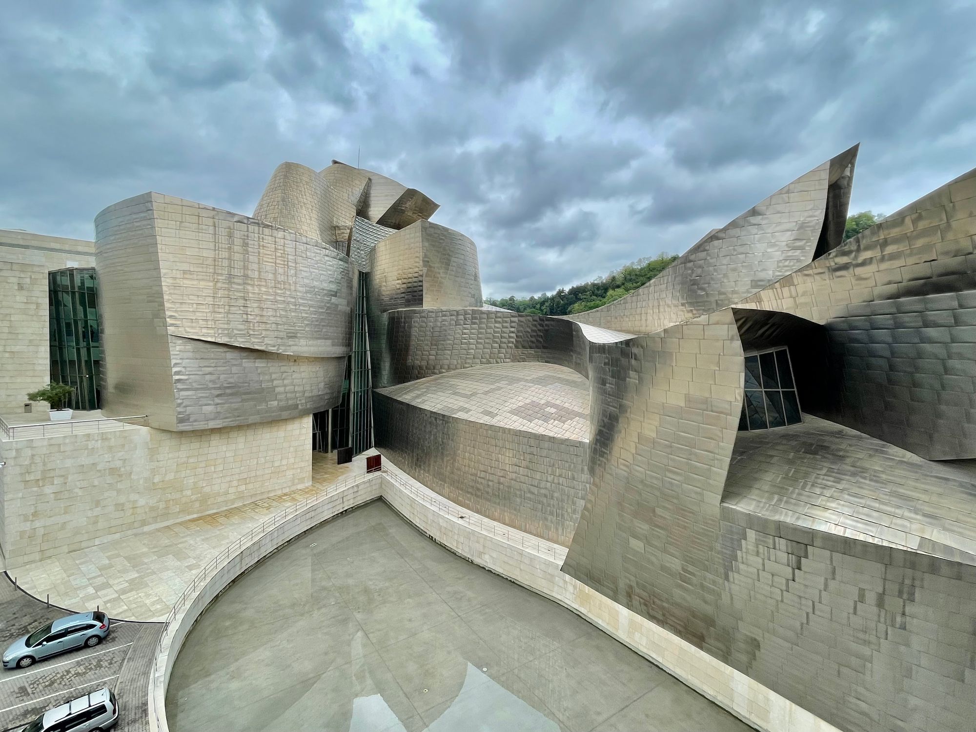 Frank Gehry's Guggenheim in Bilbao. The whole building was modelled out, physically and digitally.