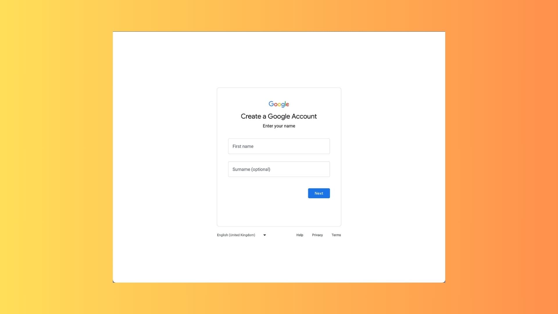 Sign up through special flow: accounts.google.com/SignUpWithoutGmail